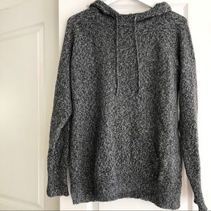 Grey Marled Hooded Sweater